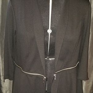 Catherine's Black Convertible Peplum Jacket 2x